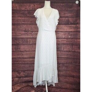 DREW Flowy‎ White Fairy Dress Size Medium Cottage Bridal Graduation Romantic